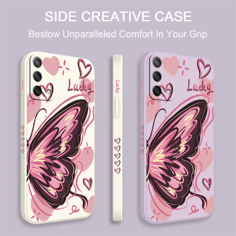 Цветной графический телефон &quotБабочка&quot для OPPO A78 A76 A74 A60 A57 A54 A53 A38 A31 A17 A16K A15 A9