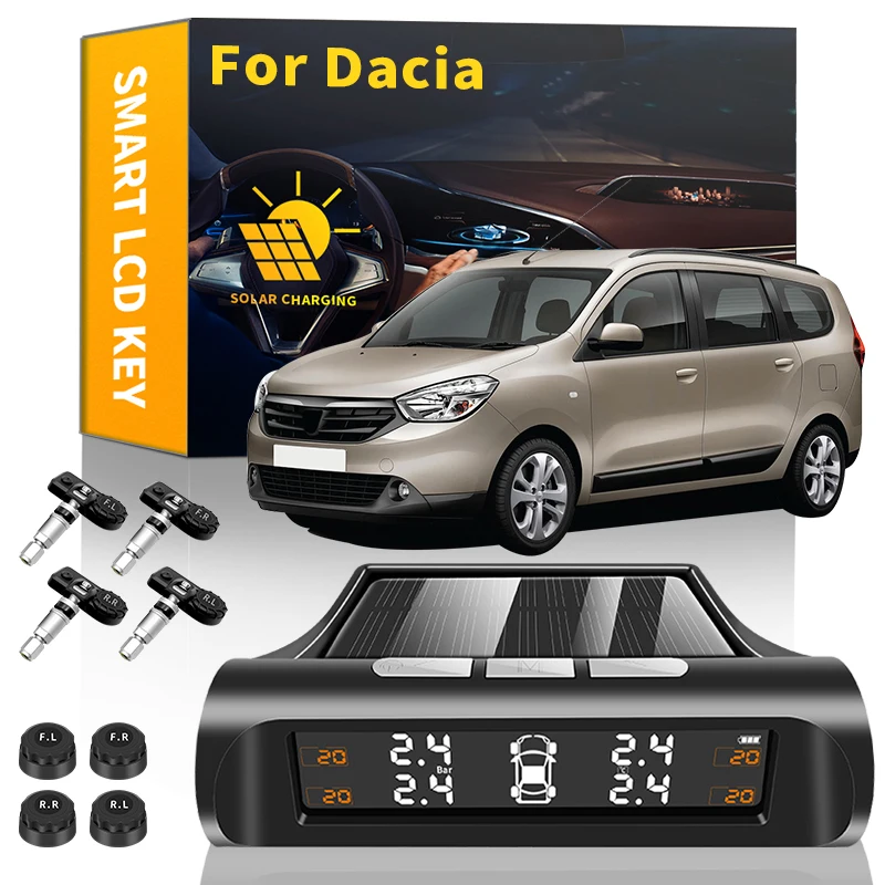 

Автомобильная система контроля давления в шинах TPMS, охранная сигнализация, датчик в шинах для Dacia Duster Logan Mcv Sandero Stepway Dokker, аксессуары для лодк...