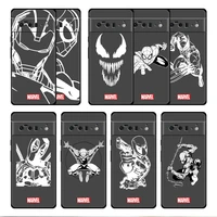 silicone case coque for pixel 3 4 xl 5a 4a 6 pro 5g 5 3xl 4g pixel4 4xl phone marvel iron man spiderman casing funda