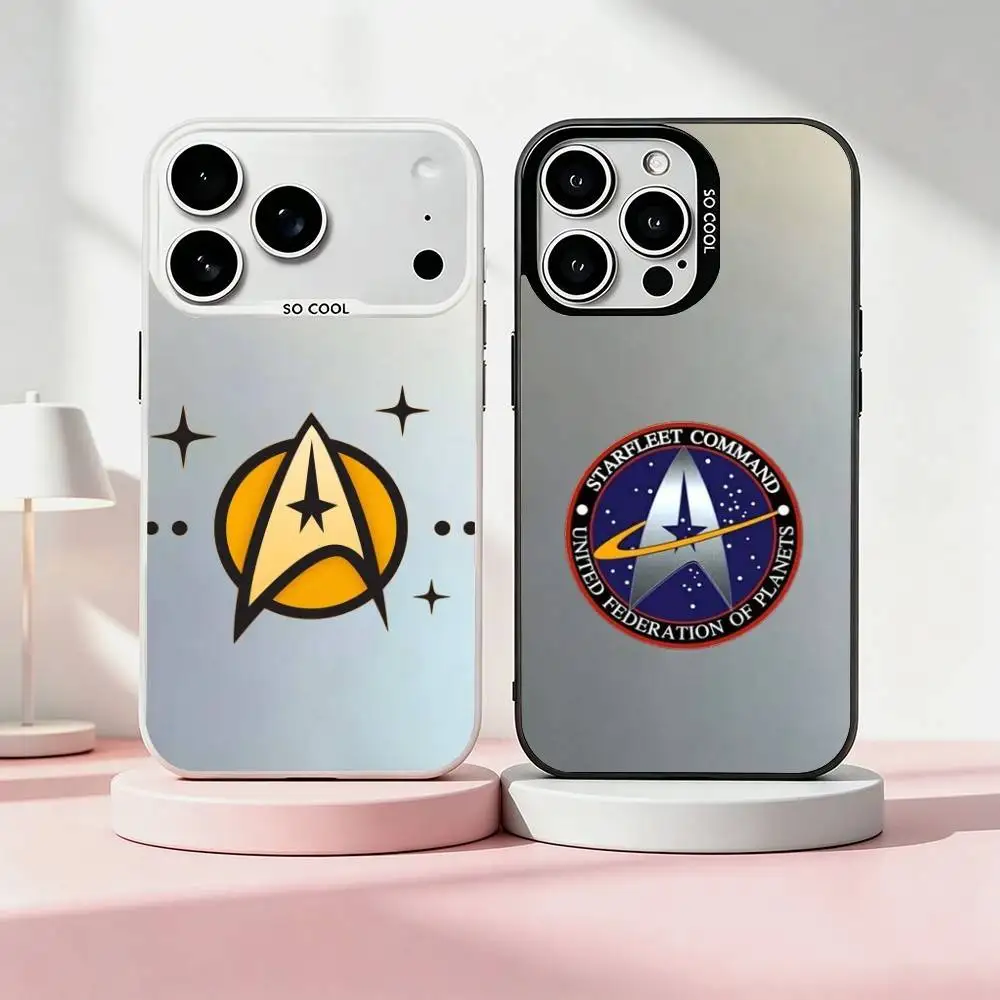 Фото Чехол для телефона Star Trek-K Spock Space-E для iPhone 17, 16, 15, 14, 13, 12, 11 Plus, Pro Max, XS, цветной серебристо-черный чехол. №1