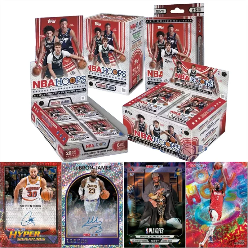 Фото Оригинальные коллекционные карточки игроков серии Topps NBA Basketball 2025/2026, набор Hanger Pack Value Pack №1