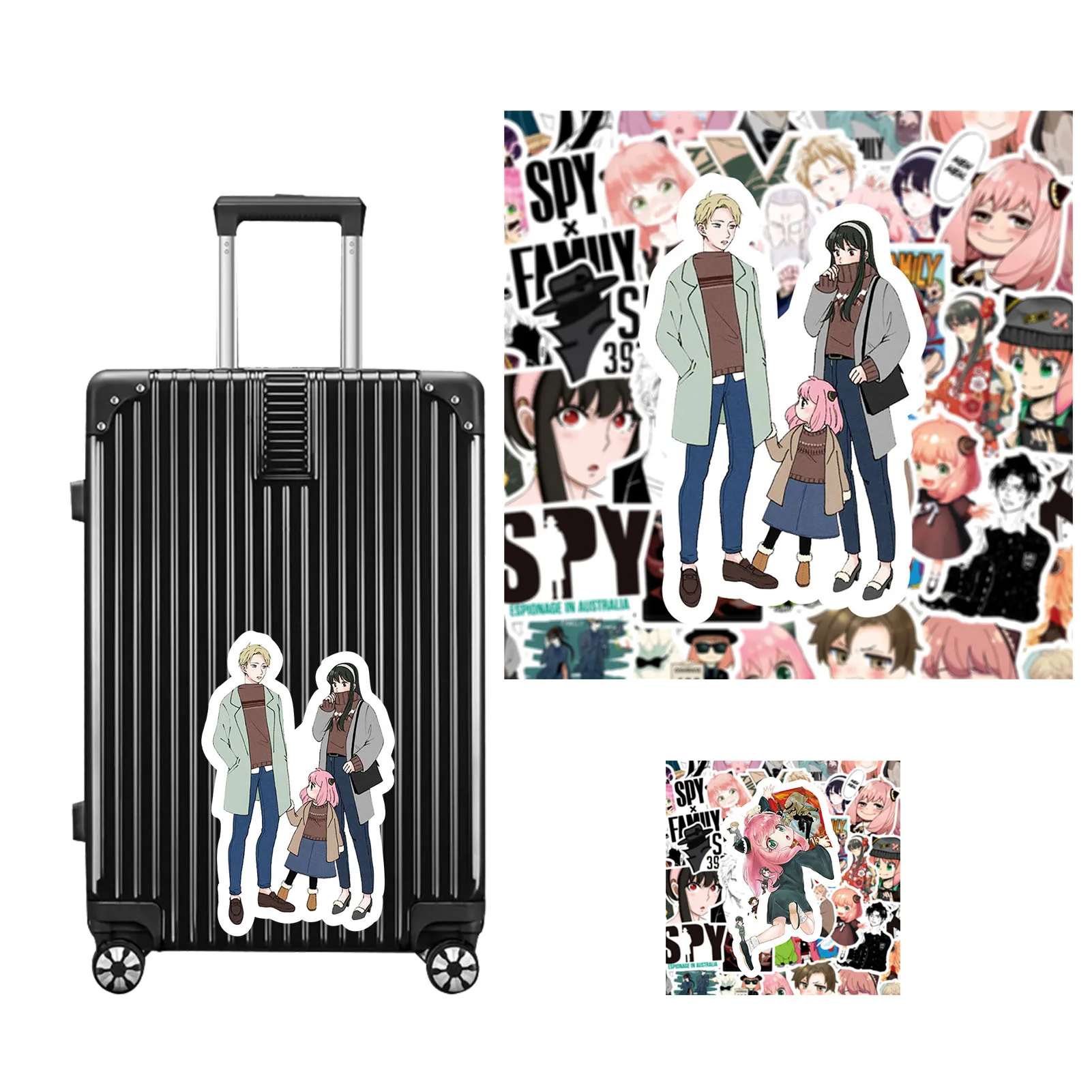

50 Pieces Spys X Family Stickers Spys Family Graffiti Stickers For DIY Luggage Laptop Motorcycle Bottle Refrigerator Bumper