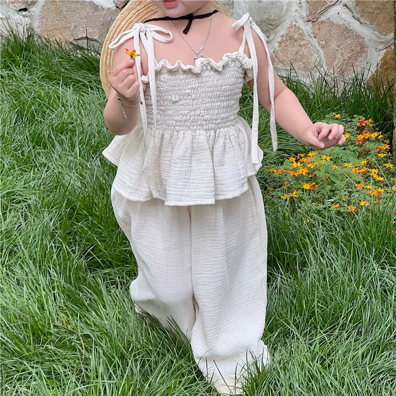 

Kids Clothes Set Baby Girls Cotton Summer Clothing 1-7Y