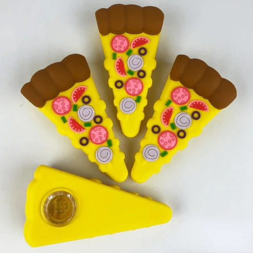 

Silicone Smoking Pipe Novelty Pipe Pizza Slice 4.13 Inch