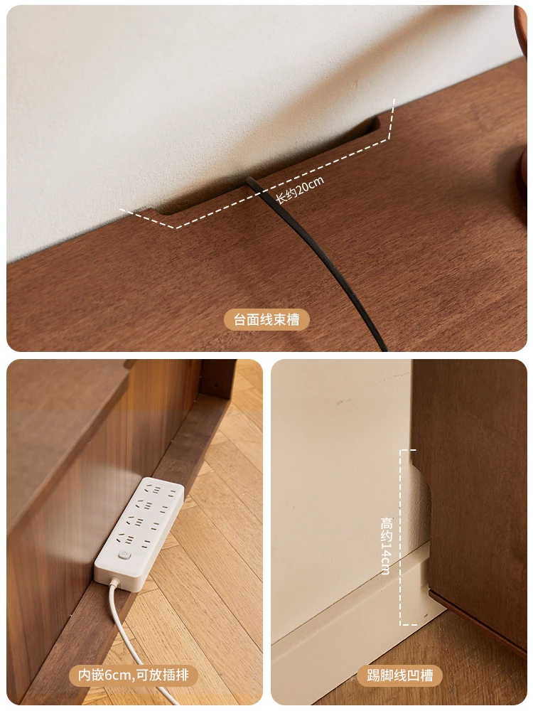 Шкаф для телевизора из цельного дерева. Простой современный настенный напольный