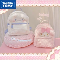 takara tomy hello kitty new student plush large capacity double shoulder schoolbag girl cute sweet adjustable lolita backpack