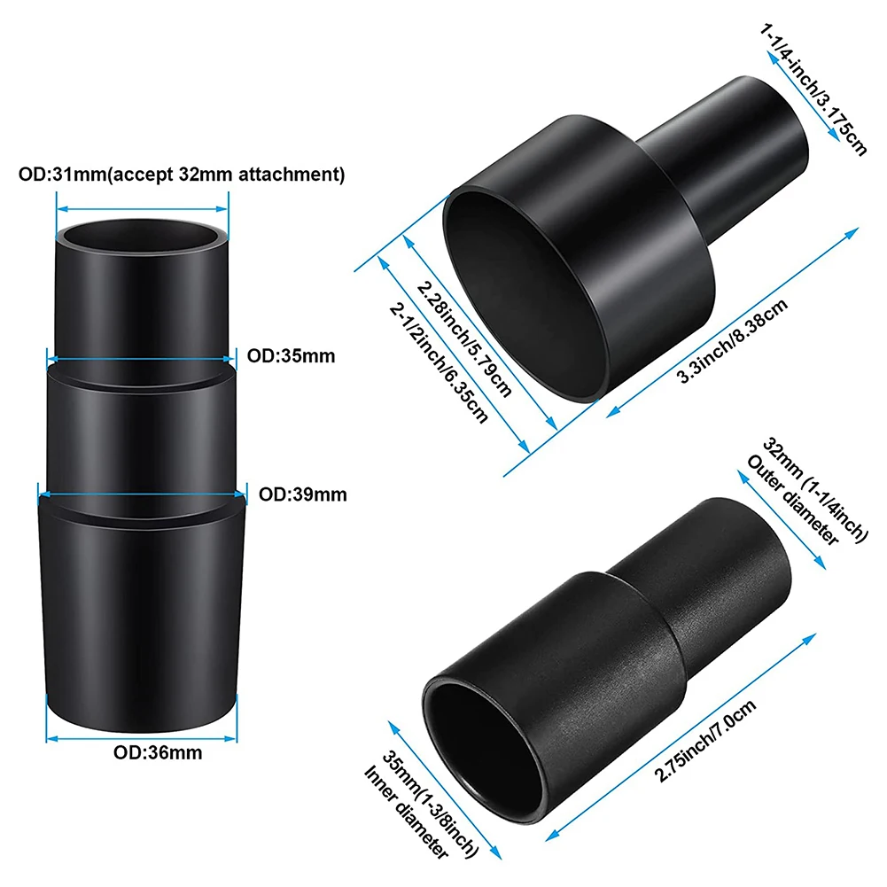 

Universal Vacuum Adapter 2-1/2 To 1-1/4,1-1/4 To 1-3/8 To 1-1/2,1-3/8 To 1-1/4 Vacuum Cleaner Accessories Sweeper Home Appliance