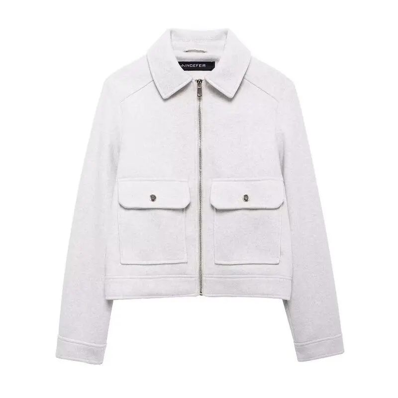 Куртка женская осенняя мягкая на молнии с орнаментом