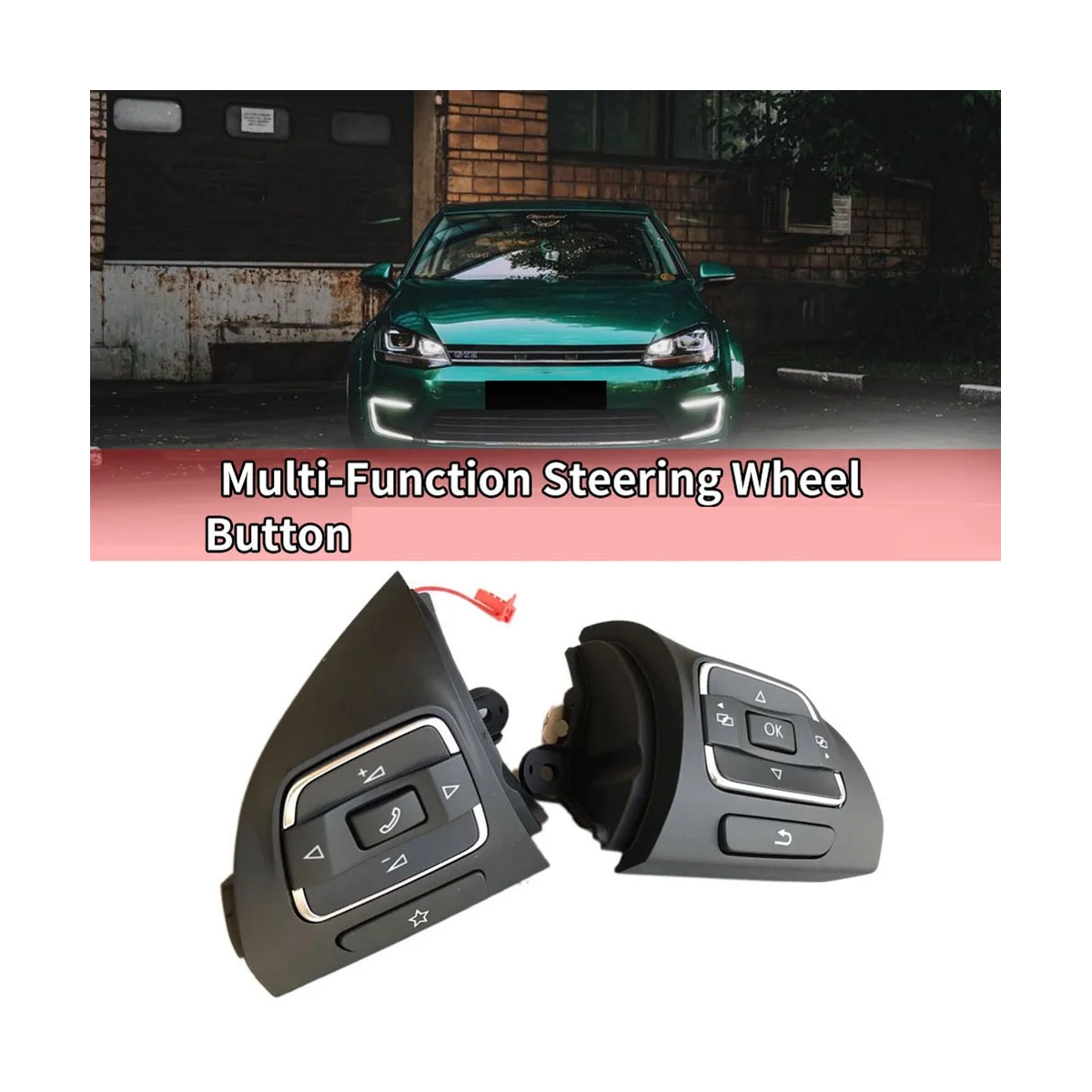 Фото Кнопочный переключатель рулевого колеса для Golf MK6 MK6 5C0959537A/5C0959538B №3