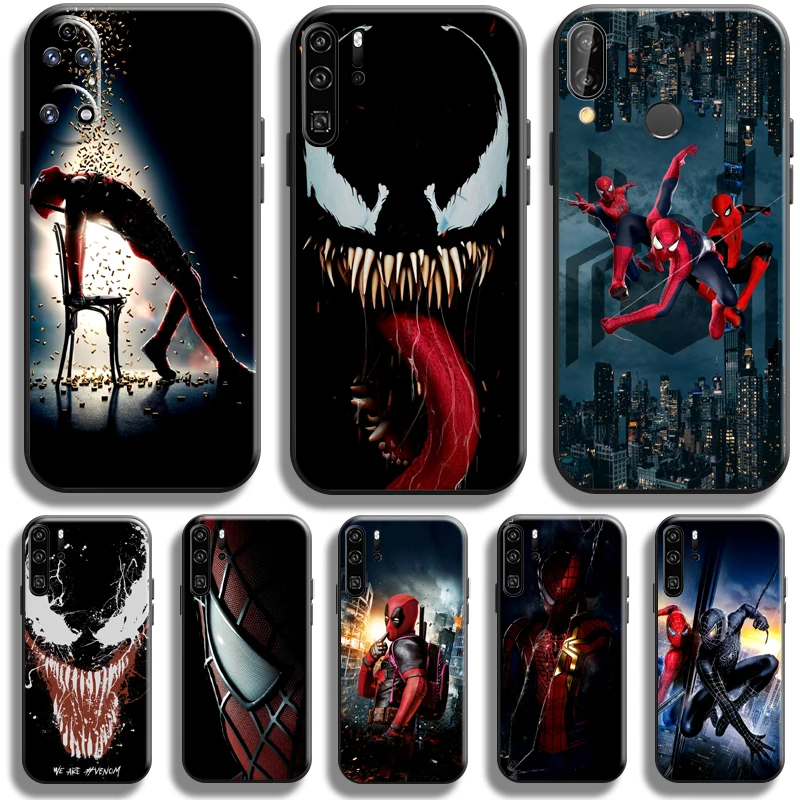 

Marvel Spiderman Venom Deadpool For Huawei P50 P40 P30 P20 Pro Lite 5G Phone Case Huawei P Smart 2019 2021 Silicone Cover TPU