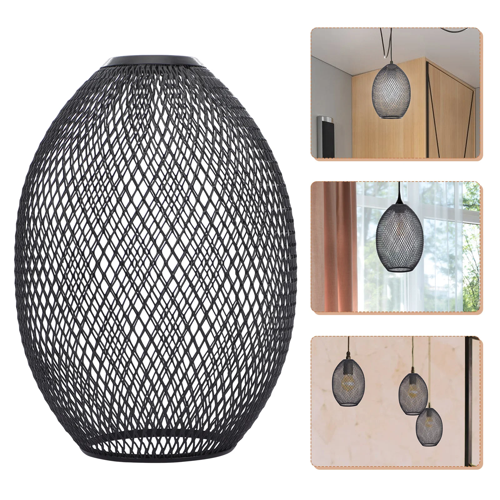 

Mesh Lampshade Iron Hanging Wire Cover Delicate Light Practical Vintage Lantern