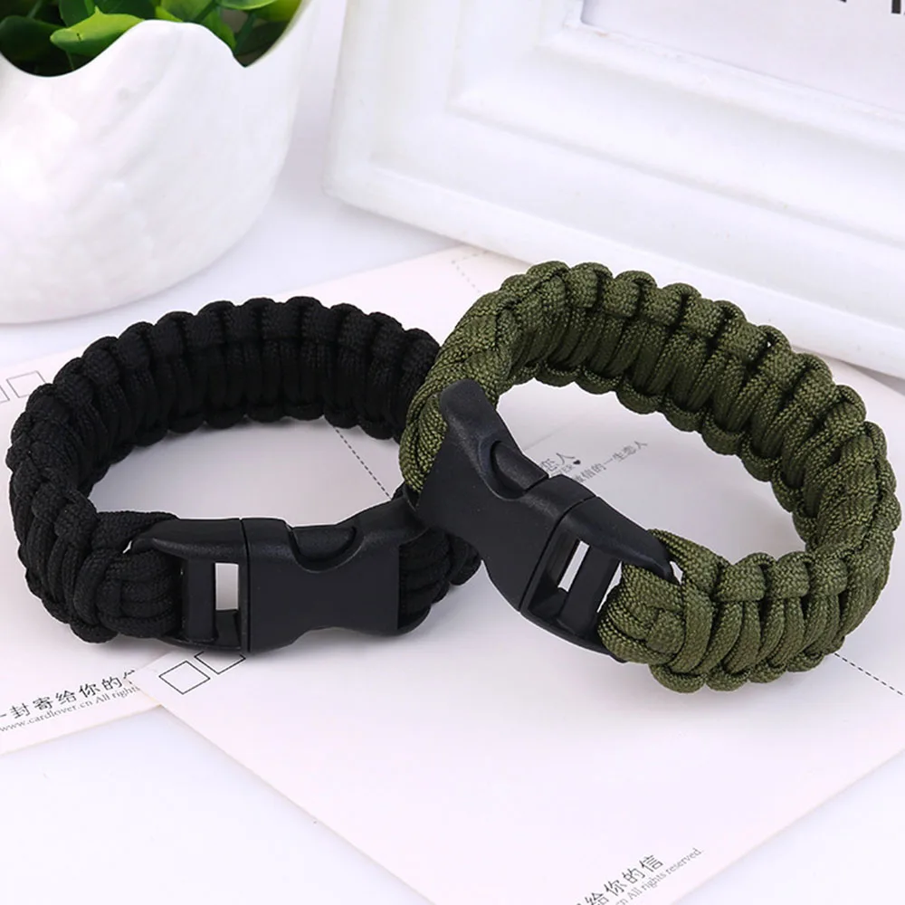 

Braided Paracord Outdoor Survival Bracelet Emergency Survival Wristband Mountaineering Camping Hiking Rope Man Woman Bracelet