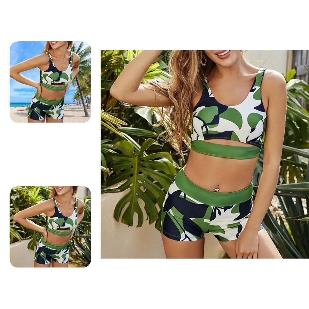 

Женская купальная одежда, нижнее белье, зеленый цвет, износостойкие, отличные женские бикини, топы, комплект плавательных шорт