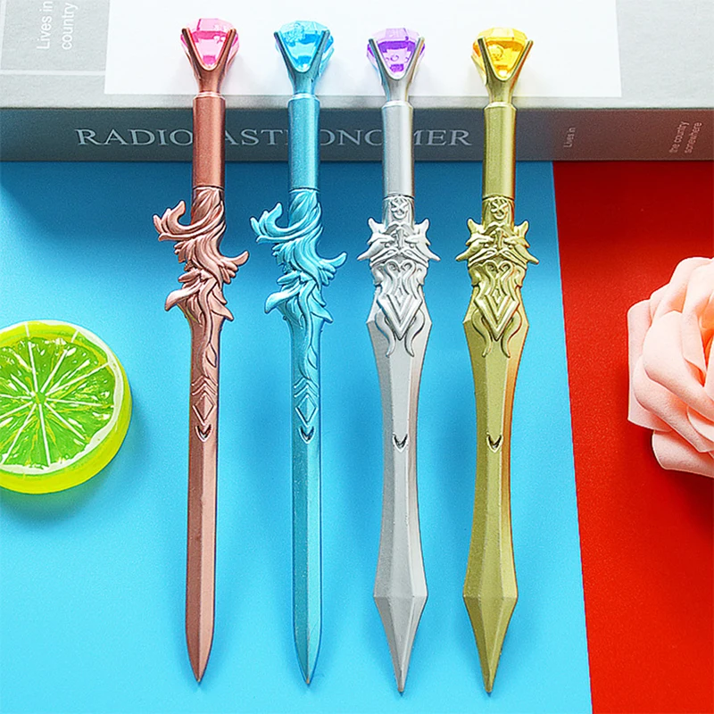 

1PC School Office Creative Phoenix Sword Gel Pen School Stationary Supply Handle Gift Weapon Lovely Chinese Style Vintage 0.5mm
