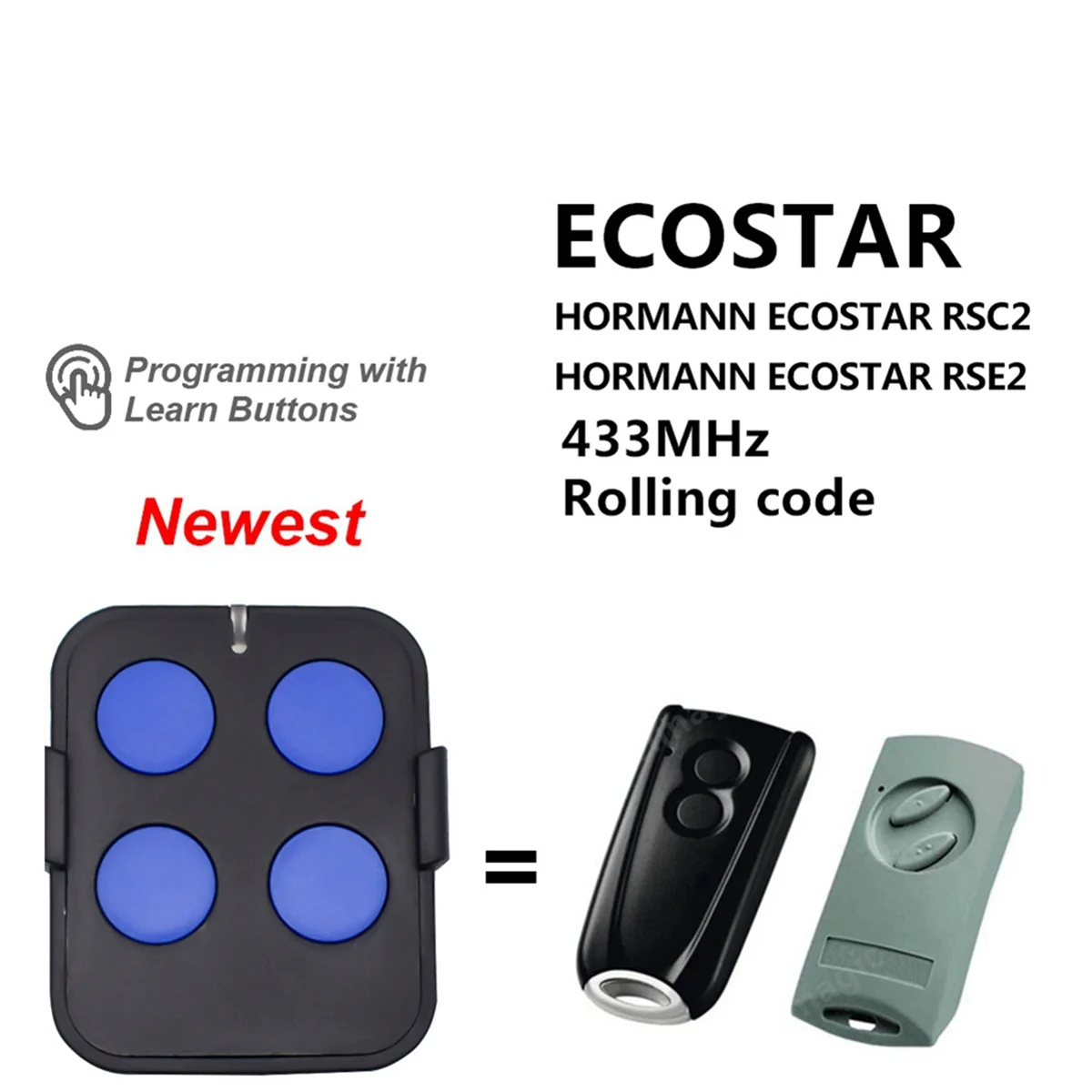 433 92 МГц для устройства открывания гаражных ворот HORMANN ECOSTAR RSC2 RSE2