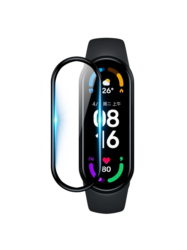 

Мягкое Защитное стекло для xiaomi mi band 7, Защитная пленка для miband 7, nfc ремешок для часов, глобальный смарт-браслет