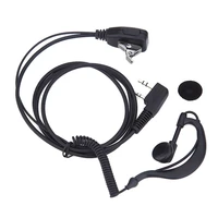 2 pin earpiece headset ptt mic 1m ear hook walkie talkie earbud interphone earphone earpiece for baofeng uv5rkenwoodhyt