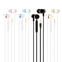 wired earphone electroplating bass stereo in ear earphone with mic handsfree call phone headset for android ios 3 5mm