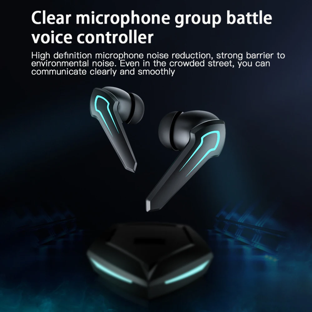 

120h Standby Time Stereo Music Headphones Gaming Headset Low Latency Noise Reduction Bluetooth Earphone Tws Earbuds