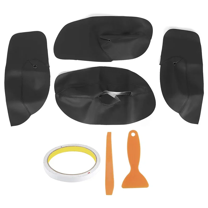 

LHD Door Panel Cover for - Golf 4 MK4 1998 - 2005 Car Door Armrest Panel Cover Sticker Trim Black