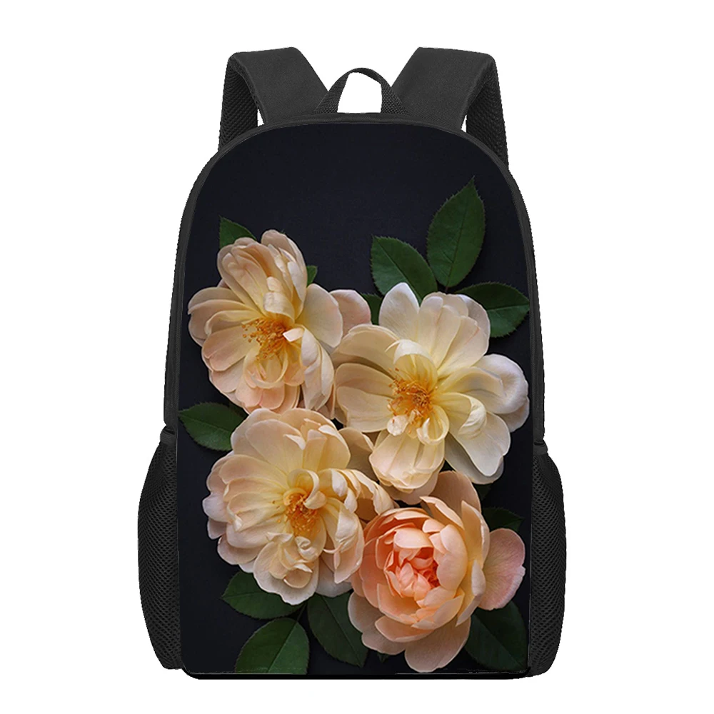 Сумка для книг с цветочным принтом розы рюкзак подростков школьные ранцы