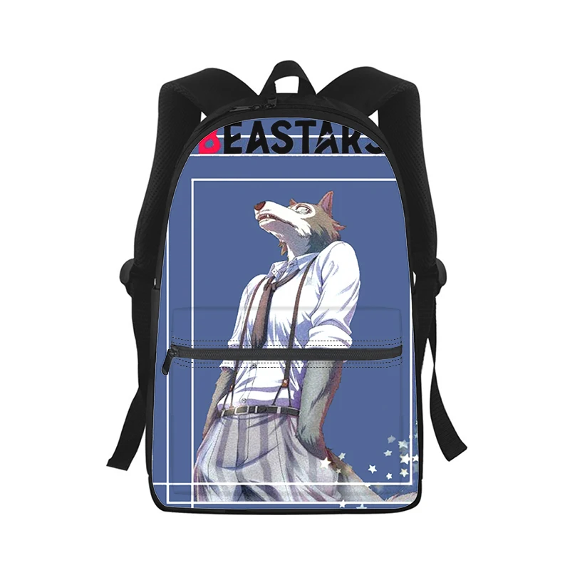 BEASTARS Anime Men Women Backpack 3D Print Fashion Student School Bag Laptop Backpack Kids Travel Shoulder Bag