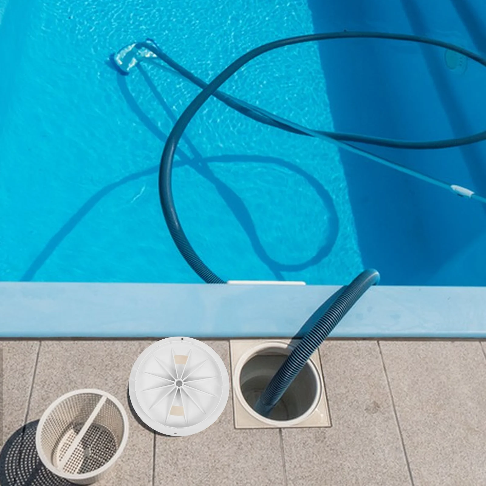 Крышка-скиммер для бассейна надувной сменный аксессуар из АБС-пластика круглого