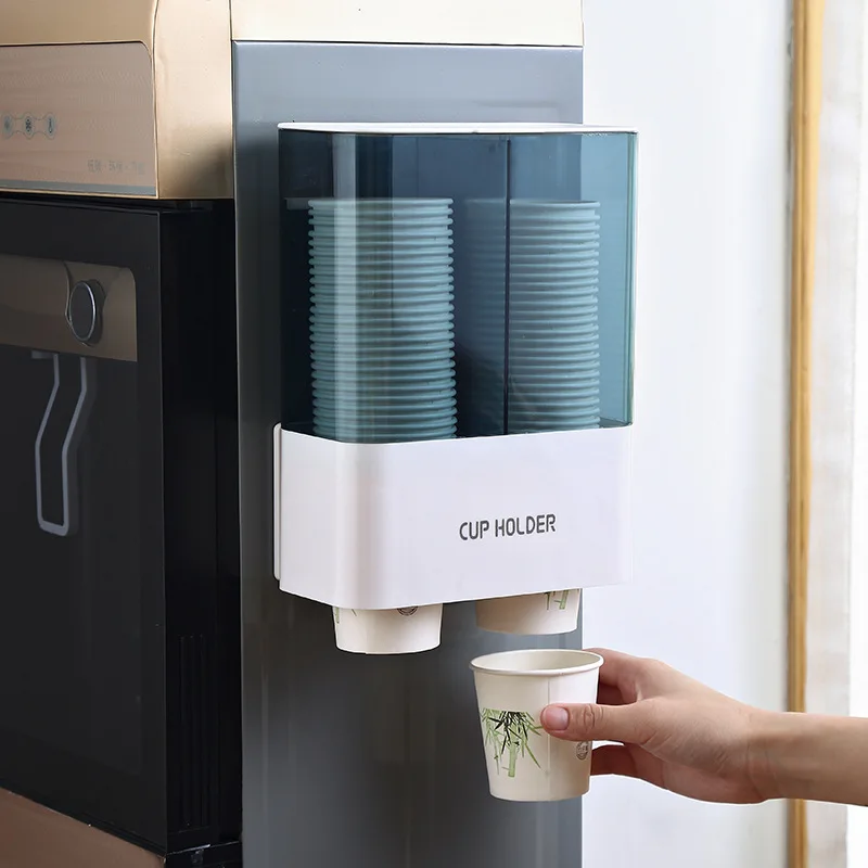 

Disposable cup holder Automatic cup holder creative perforation-free paper cup holder
