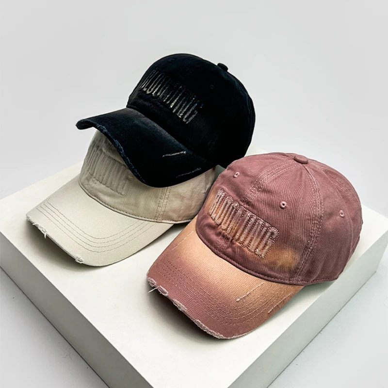 Бейсболка унисекс с вышивкой Стильная кепка рельефными буквами градиентом