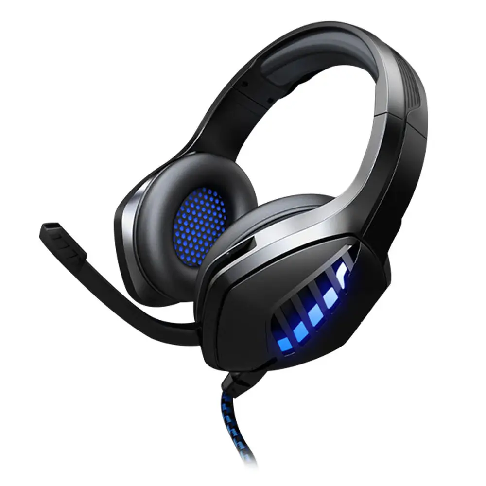 

Wired Stereo Gaming Headset w/ Mic RGB LED Light PC Laptop Over Ear Headphones