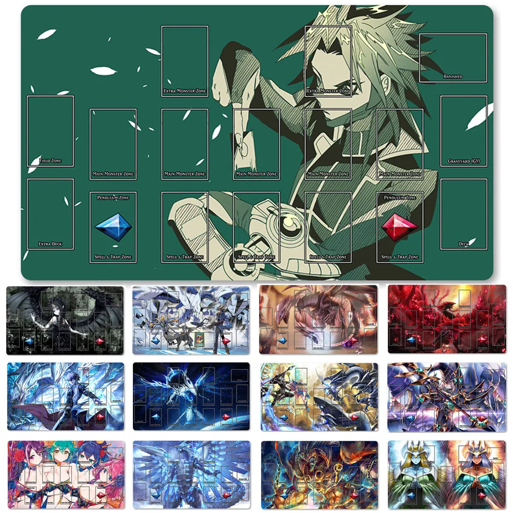 

HOT OCG Playmat Blue-eyes Ultimate Dragon Dark Magician Duel Monsters Playmats Compatible for YuGiOh TCG + Free Bag - 3282498