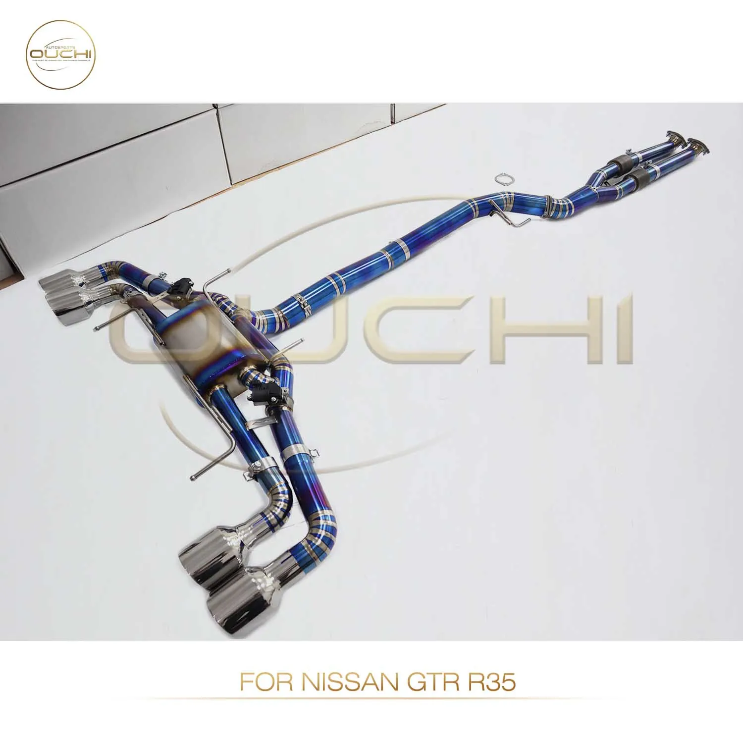 Титановая выхлопная система OUCHI Performance Catback для Nissan GTR R35 3.8T с электронным клапаном