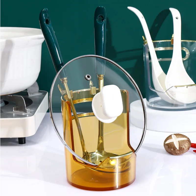 

Органайзер для кухни, стойка для крышек кастрюль, держатель ложки, полка, роскошный органайзер для хранения палочек, блюд, сковородок, подст...