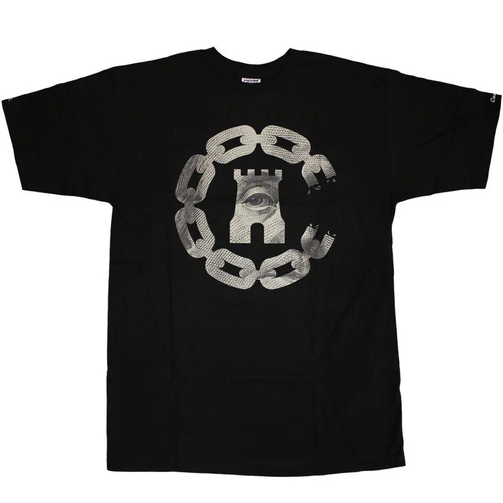 Высококачественные футболки из 100% хлопка с коротким рукавом и цепочкой