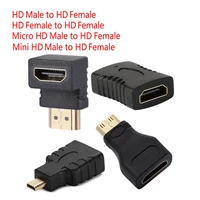 4 types hdmi compatible cable connector adapter mf ff mini micro hdmi compatible male to hdmi compatible female converters