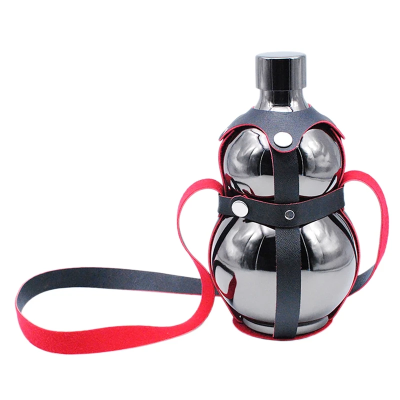 

Фляга из нержавеющей стали, фляга для бедер, кожаная, вместительная, портативная, для Traval