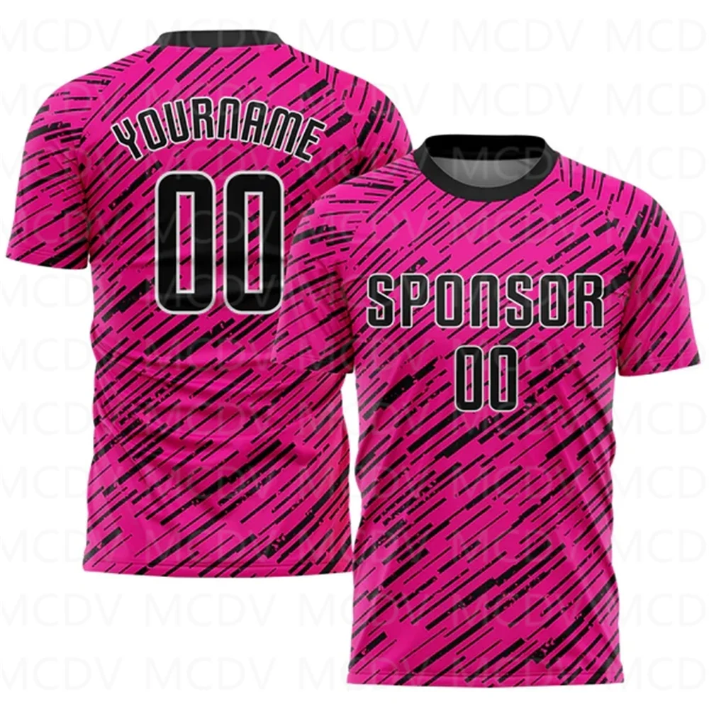 

Custom Red Black-Gold Sublimation Soccer Uniform Jersey 3D Printed T shirts Unisex Summer Sports Tops Tees