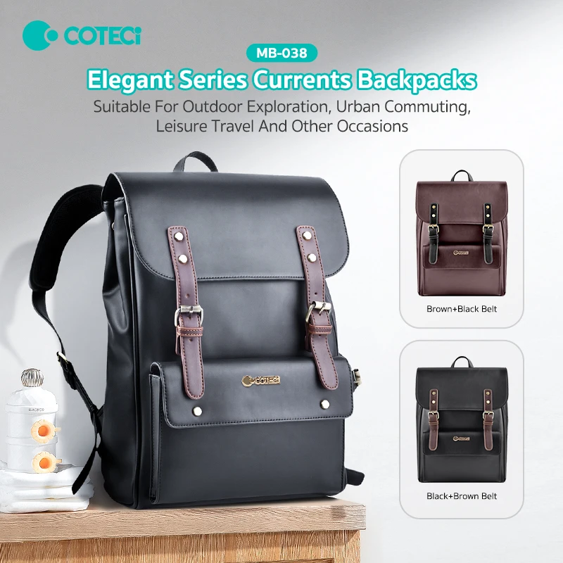 Рюкзак Для Ноутбука Из Искусственной Кожи Унисекс Повседневная Школьная Сумка