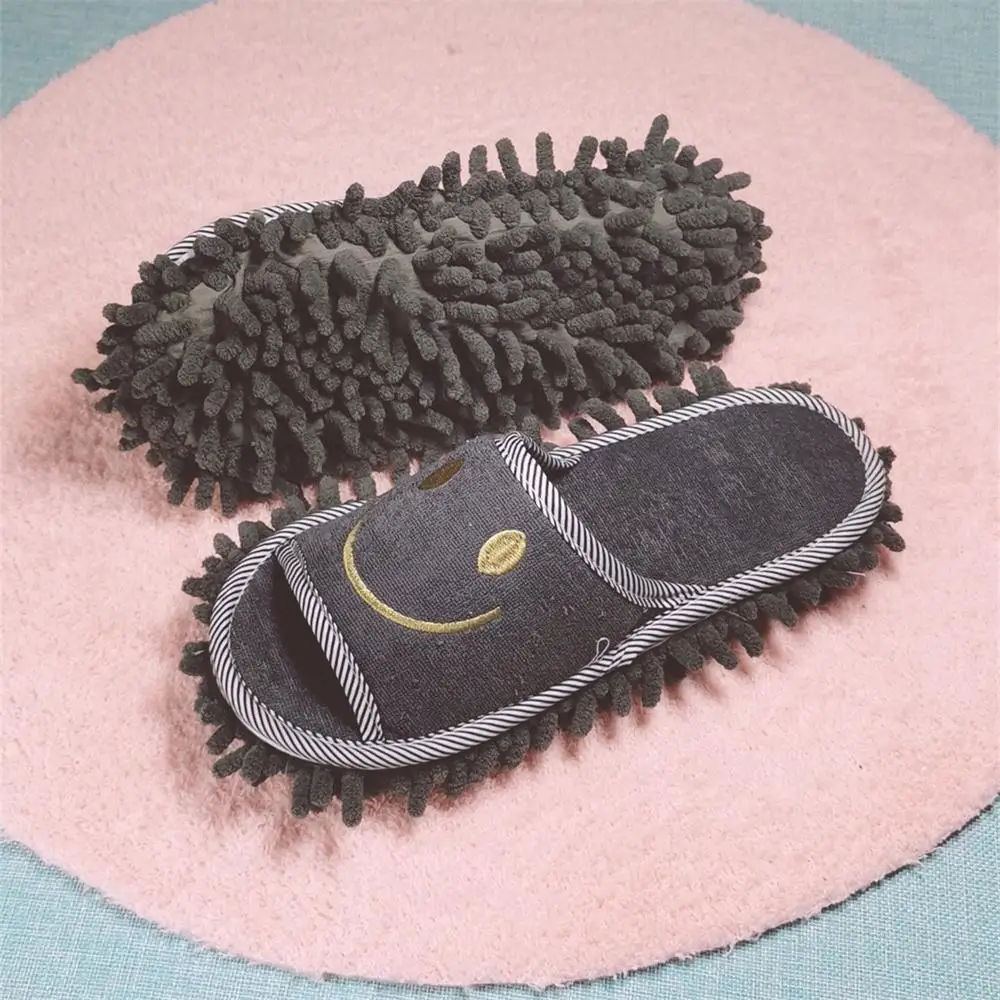 

Wipeable Floor Mopping Sweeping Towel Embroidered Lazy People Floor Cleaning Slippers Wood Floor Cleaning Mop Shoes Detachable