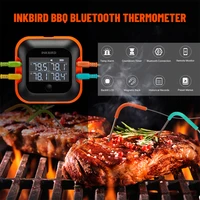 inkbird ibt 24s digital lcd food thermometer 4 probes with smart app for grill smoker oven kitchen tester thermometer tool