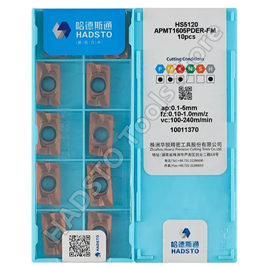APMT1605PDER-FM HS5120 APMT1605PDER APMT1605 HADSTO CNC carbide inserts Milling 10pcs/box