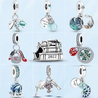 2022 new hot sale silver color graduation charm fit original brand bracelet pendant diy jewelry gift making