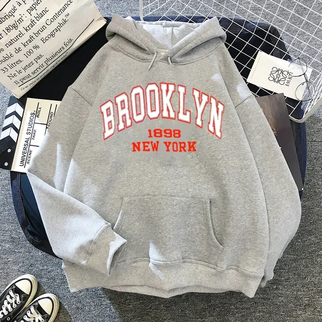 Толстовка В Стиле Brooklyn Повседневная Хлопковая Для Мужчин Женщин Детей Хип-хоп