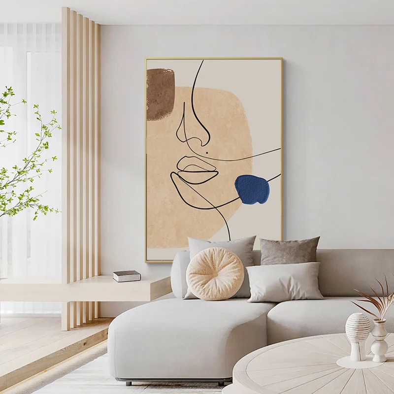 

Картина на холсте с изображением Человека, Настенная картина с абстрактным изображением человека, для гостиной, скандинавский домашний дек...