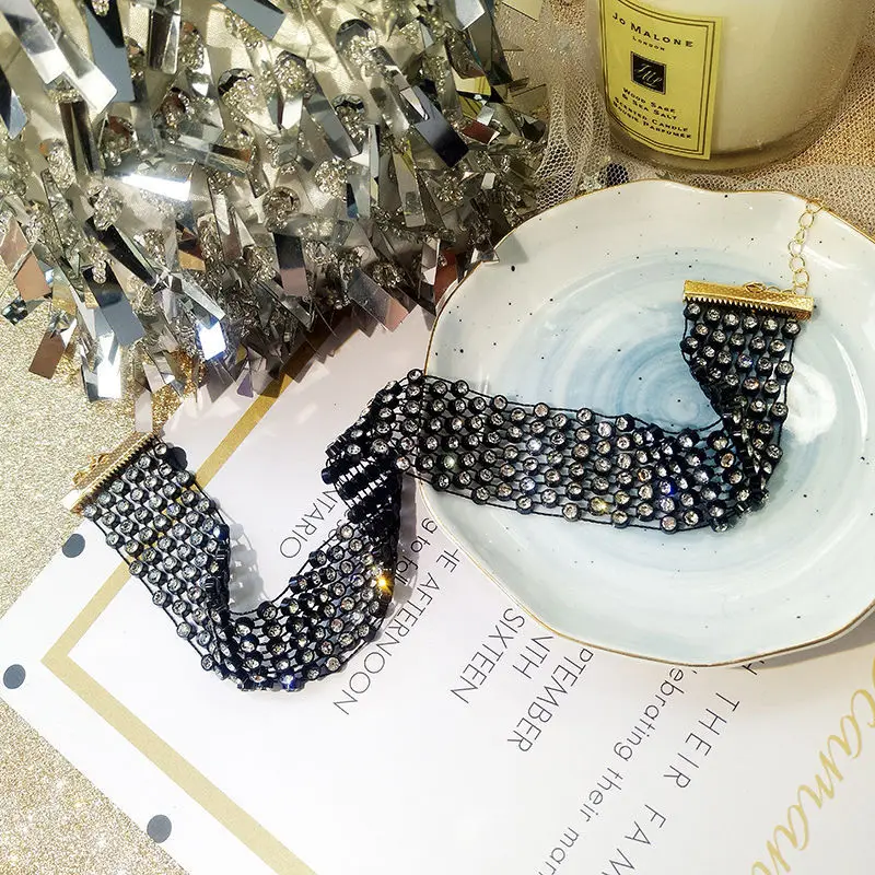 Цепочка на шею с длинными кисточками женская сверкающая многодренажная Длинная