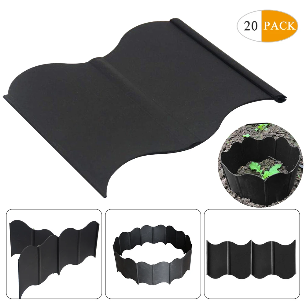 

20pcs Anti Corrosion DIY Insert Palisade Trellis Easy Clean Garden Edging Lawn Interlocking Decorative Pound-in Courtyard Fence