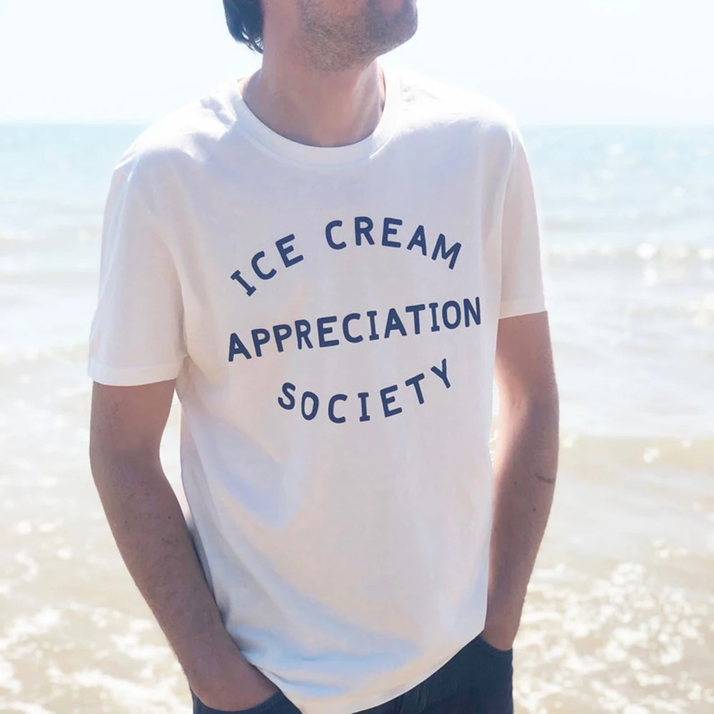 

Ice Cream Appreciation Society T Shirt Unisex Slogan Shirt Ice Cream Lovers Gift Summer Graphic T Shirts Short Sleeve Tshirt Top