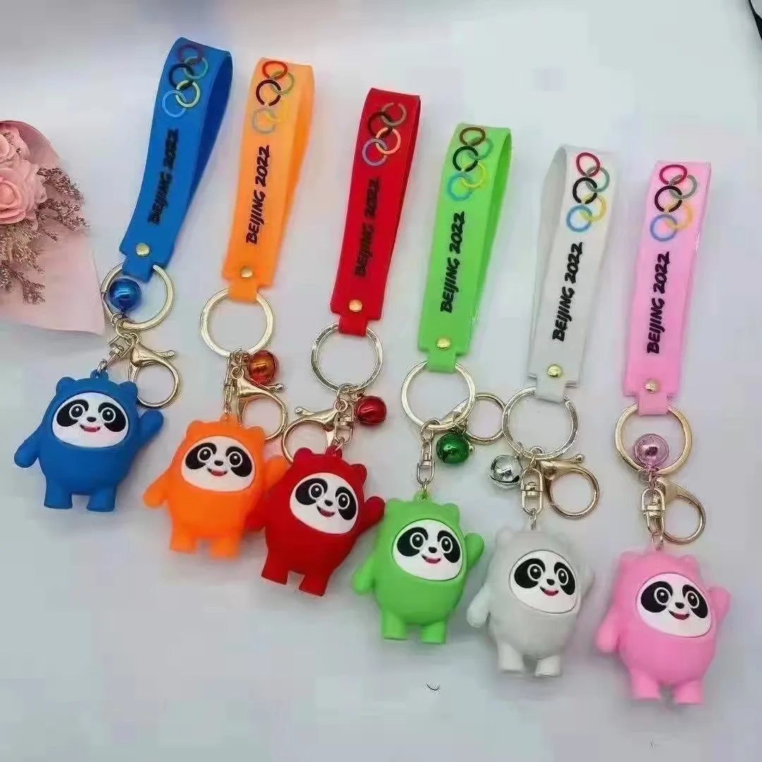 

2022 Luk Fook mobile phone keychain drop plastic doll pendant cute creative keychain 6 colors optional