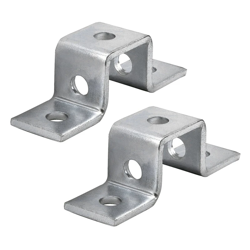 

2X 5 Hole U Shaped Strut Connector Bracket For All 1-5/8Inch Strut Channel
