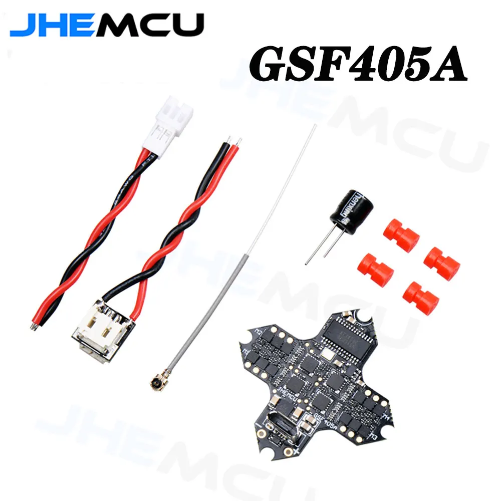 

JHEMCU GSF405A 1S-2S AIO F4 Flight Controller / 5A 4IN1 BLHELI_S ESC / ELRS 2.4G Receiver/BMP280/OSD 25.5x25.5mm For RC Drone